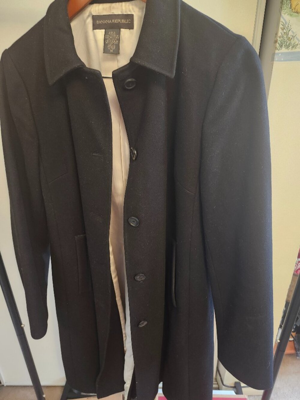 BANANA REPUBIC COAT  BLACK SIZE M